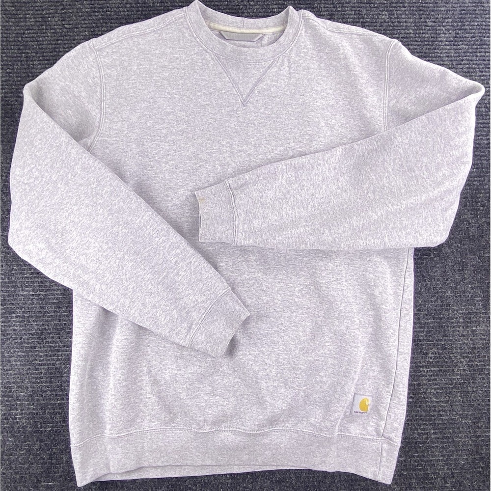 Carhartt K124 HGY Men's Medium Loose Fit Crewneck Sweatshirt Grey Pullover